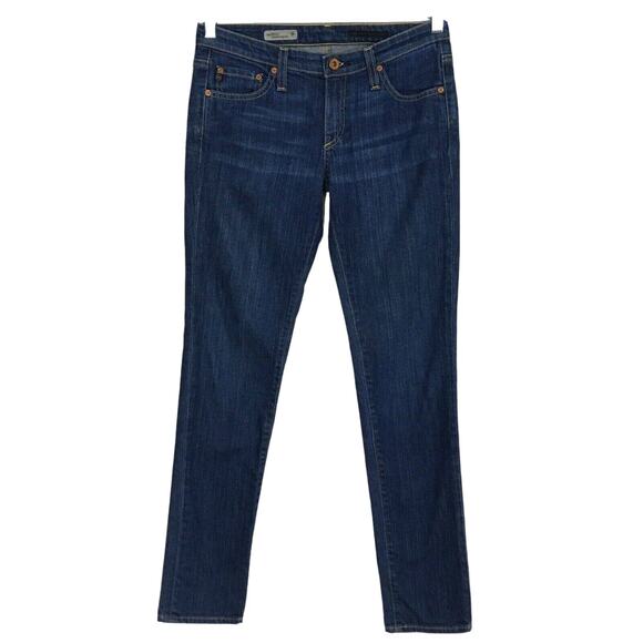 AG Adriano Goldschmied The Stilt Cigarette Leg Blue Jeans Skinny Low Rise 27R - Picture 1 of 16